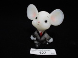 Fenton hand painted mouse- signed Weston