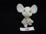 Fenton hand painted mouse- signed Williams