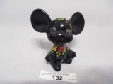 Fenton hand painted mouse- signed Riley