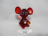 Fenton hand painted mouse- Bryan 2005 FA Exclusive