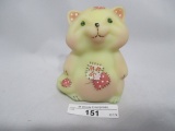 Fenton hand painted racoon Wright