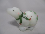 Fenton hand painted polar bear Young