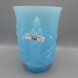 Fenton Pekin blue Empress vase