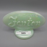 Fenton iridized logo, sea mist