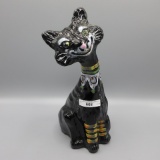 Fenton Alley Cat- hand painted ebony. 