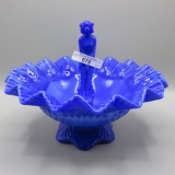 Fenton periwinkle blue nymph in bowl