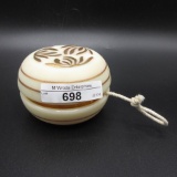 Very Rare Fenton burmese w/gold trim yoyo. Has to be a whimsey item