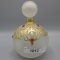 Art Glass perfume W/gold cameo design  jewels Marked JBD  approx 4.5
