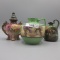 3 pcs Royal Bayreuth, 2 jugs and lidded floral vase