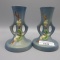 Roseville Pottery Columbine candlesticks