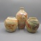 3 pcs Niloak pottery as shown, tallest 8