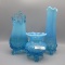 3 pcs Jefferson blue opalescent glass as shown