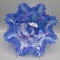 Fenton blue carnival Farmyard bowl