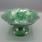 Fenton Christmas compote- emerald carnival