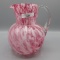 Nwood cranberry spatter water pitcher