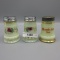 3 Heisey Ringband custard Salt shakers