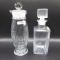 2 crystal wine decanters- 1 possible Heisey