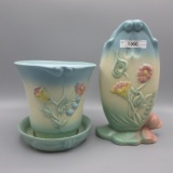 2 pcs Hull art pottery as shown
