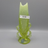 Vaseline opal glass- Corn vase