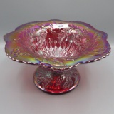 Fenton Christmas compote- Red carnival