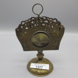 Victorian letter holder w/ medallion of building