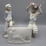 Lladro plaque and 2 8
