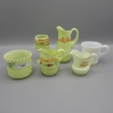 6 pcs Custard glass smalls as shown