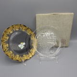 2 Lalique plates and porcelain limoge plate