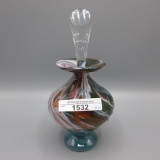 Signed Art Glass paperweight perfume bottle