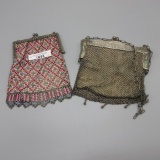 2 Victorian beaded / mesh purses as shown