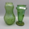 2 Loetz vases as shown, Both have finished rims