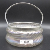 Art glass handled basket- Loetz?