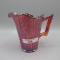 Fenton red Carnival pitcher-4.5