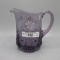 Fenton purple handpainted pitcher-4