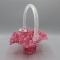 Fenton cranberry opalescent Hobnail 8.5