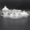 Fenton French opalescent miniature vanity set