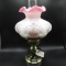 Fenton rosalene handpainted lamp