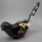 Fenton black handpainted Happiness bird