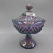 Fenton amethyst Carnival Hobnail covered candy dish-8