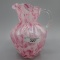 Fenton Vasa Murrhina Rose Mist Pitcher 5.5