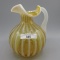 Fenton Honey Amber Opal Rib Optic Pitcher 6.5