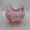 Fenton Pink Satin HP Bowl 3