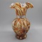 Fenton Vases Murr. Autumn Orange Melon Vase 7.5