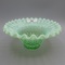 Fenton Green Opal Hobnail Bowl 6.5