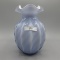 Fenton Gray Cased Rib Optic Vase - 7