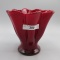 Fenton Vintage Mandarin Red Handkercheif Vase 6