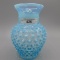 Fenton Blue Opal Hobnail Vase 6