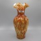 Fenton Vasa Murrhina Autumn Orange Vase 11.5