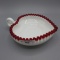 Fenton Ruby Crest Heart Dish