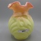 Fenton Burmese Bow Knot Vase 6.5